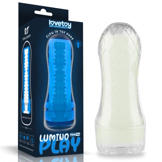 Светящийся в темноте мастурбатор Lumino Play Masturbator Ribbed - Lovetoy - в Пскове купить с доставкой