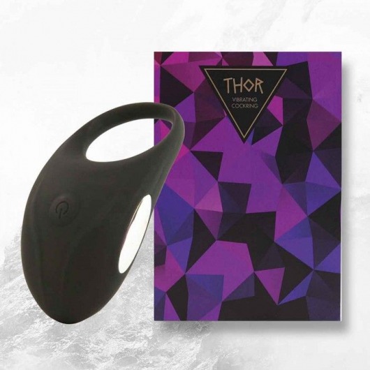 Черное эрекционное виброкольцо Thor Cockring - FeelzToys - в Пскове купить с доставкой