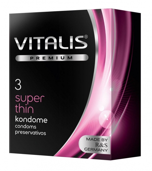 Ультратонкие презервативы VITALIS PREMIUM super thin - 3 шт. - Vitalis - купить с доставкой в Пскове