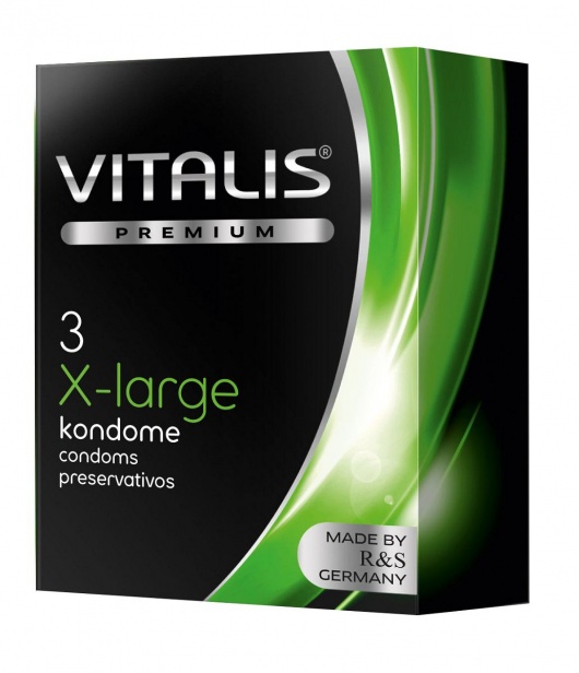Презервативы увеличенного размера VITALIS PREMIUM x-large - 3 шт. - Vitalis - купить с доставкой в Пскове