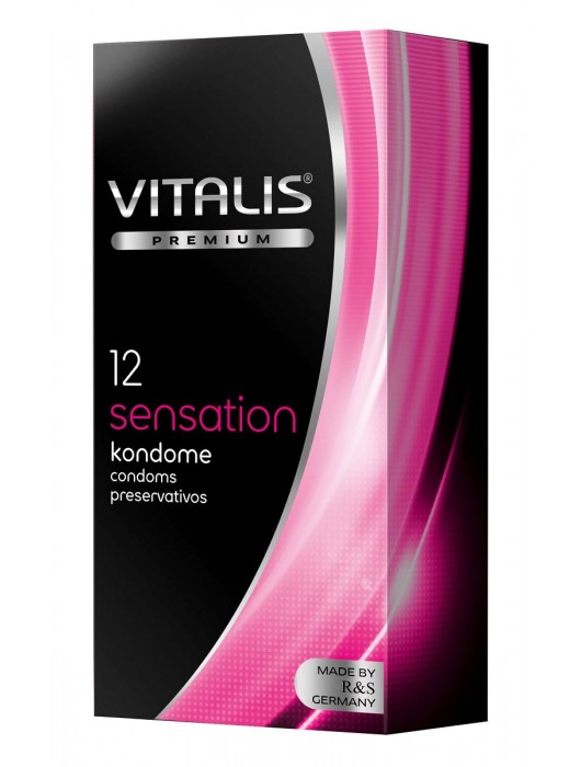 Презервативы VITALIS PREMIUM sensation с пупырышками и кольцами - 12 шт. - Vitalis - купить с доставкой в Пскове