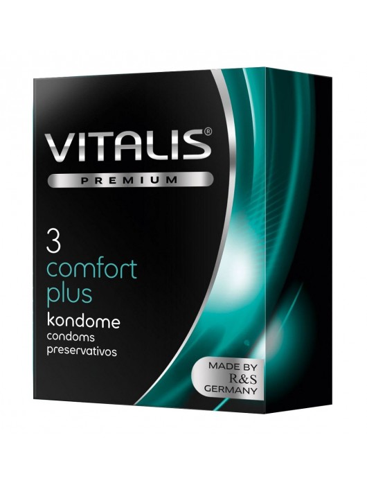 Контурные презервативы VITALIS PREMIUM comfort plus - 3 шт. - Vitalis - купить с доставкой в Пскове
