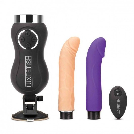 Портативная секс-машина Thrusting Compact Sex Machine c 2 насадками - Lux Fetish - купить с доставкой в Пскове