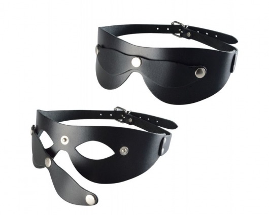 Черная кожаная маска  Новичок - Sitabella - купить с доставкой в Пскове