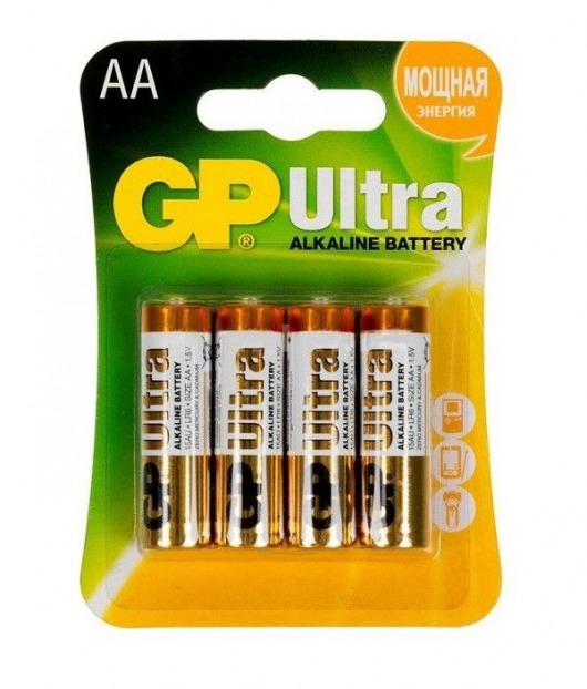 Батарейки алкалиновые GP Ultra Alkaline AA/LR6 - 4 шт. - Элементы питания - купить с доставкой в Пскове