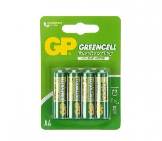 Батарейки солевые GP GreenCell AA/R6G - 4 шт. - Элементы питания - купить с доставкой в Пскове