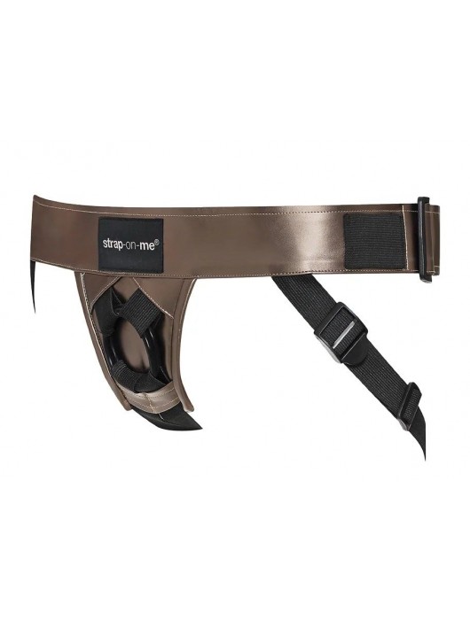 Бронзовый пояс для насадок Curious Harness - Strap-on-me - купить с доставкой в Пскове