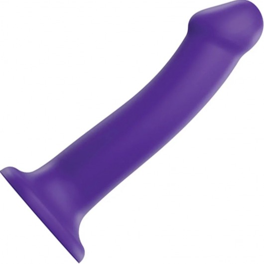 Фиолетовый фаллоимитатор-насадка Strap-On-Me Dildo Dual Density size L - 19 см. - Strap-on-me - купить с доставкой в Пскове