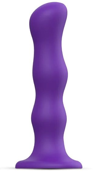 Фиолетовая насадка Strap-On-Me Dildo Geisha Balls size M - Strap-on-me - купить с доставкой в Пскове