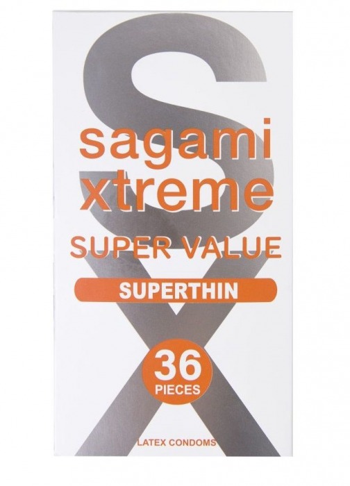 Ультратонкие презервативы Sagami Xtreme Superthin - 36 шт. - Sagami - купить с доставкой в Пскове