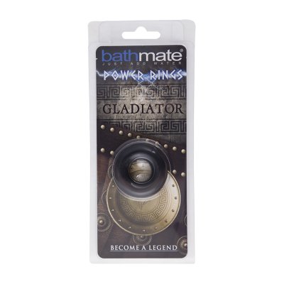 Чёрное эрекционное кольцо Gladiator - Bathmate - в Пскове купить с доставкой