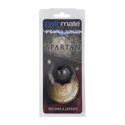 Чёрное эрекционное кольцо Spartan - Bathmate - в Пскове купить с доставкой