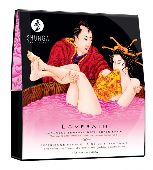 Соль для ванны Lovebath Dragon Fruit, превращающая воду в гель - 650 гр. - Shunga - купить с доставкой в Пскове