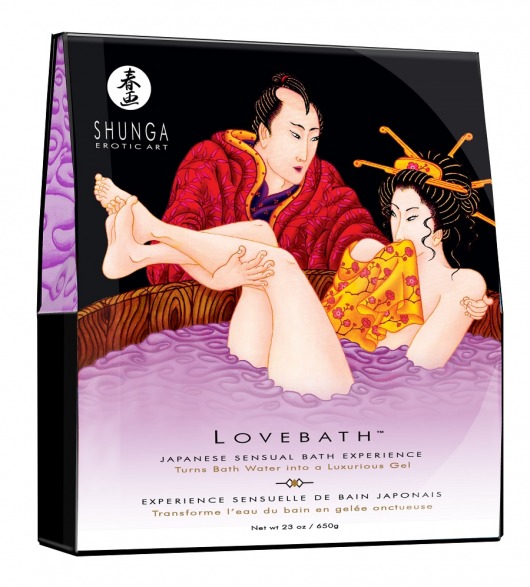 Соль для ванны Lovebath Sensual lotus, превращающая воду в гель - 650 гр. - Shunga - купить с доставкой в Пскове