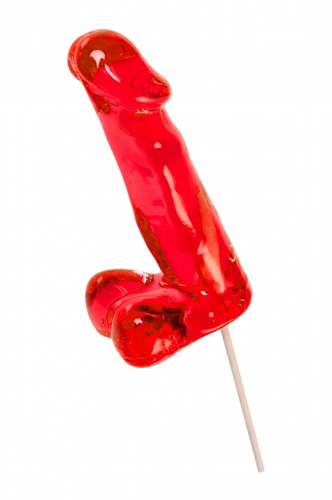 Красный леденец в форме члена со вкусом виски - 173 гр. - Sosuчki - купить с доставкой в Пскове