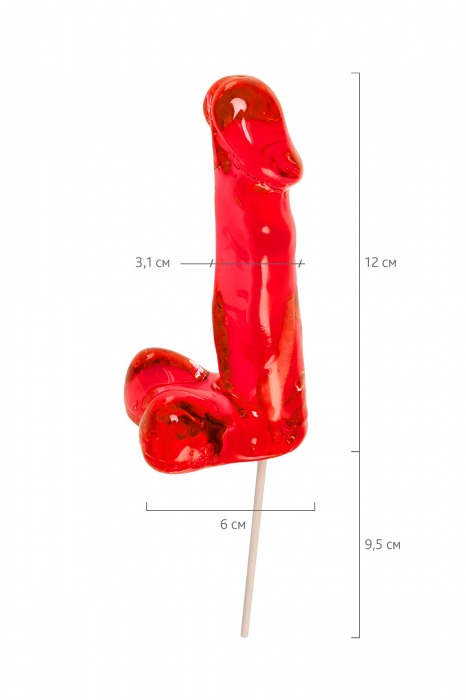 Красный леденец в форме члена со вкусом виски - 173 гр. - Sosuчki - купить с доставкой в Пскове