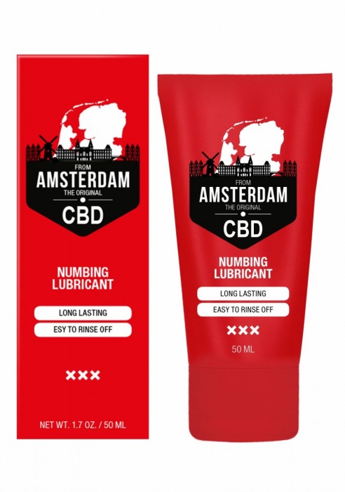 Пролонгирующий лубрикант Numbing CBD from Amsterdam - 50 мл. - Shots Media BV - купить с доставкой в Пскове