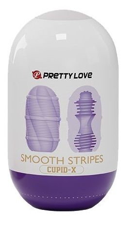 Сиреневый мастурбатор-яйцо Smooth Stripes - Baile - в Пскове купить с доставкой