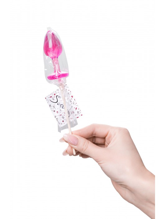 Розовый леденец  в форме анальной втулки со вкусом айриш крим - 29 гр. - Sosuчki - купить с доставкой в Пскове