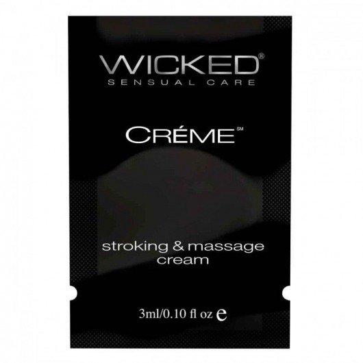 Крем для массажа и мастурбации Wicked Stroking and Massage Creme - 3 мл. - Wicked - купить с доставкой в Пскове