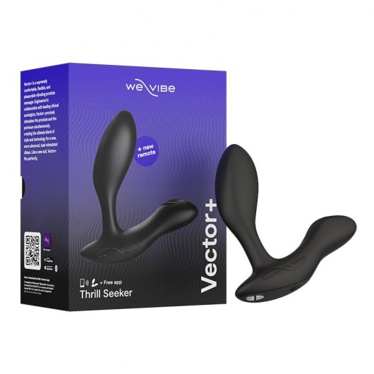 Черный анальный вибратор We-Vibe Vector+ - We-vibe - в Пскове купить с доставкой