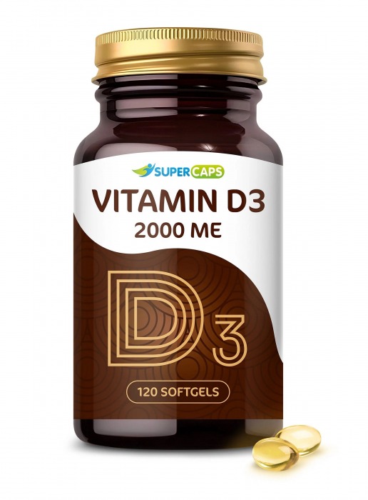 Пищевая добавка SuperCaps VITAMIN D3 2000 ME - 120 капсул - SuperCaps - купить с доставкой в Пскове