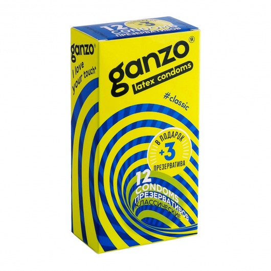 Классические презервативы с обильной смазкой Ganzo Classic - 15 шт. - Ganzo - купить с доставкой в Пскове