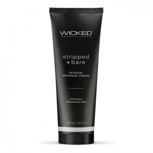 Массажный легкий крем WICKED Stripped plus Bare - 120 мл. - Wicked - купить с доставкой в Пскове