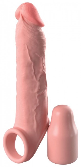 Телесная насадка-удлинитель 2 Inch Silicone X-tension with Strap - 20,3 см. - Pipedream - в Пскове купить с доставкой