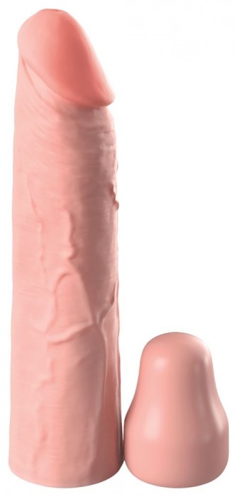Телесная насадка-удлинитель 1 Inch Silicone X-tension - 17,8 см. - Pipedream - в Пскове купить с доставкой