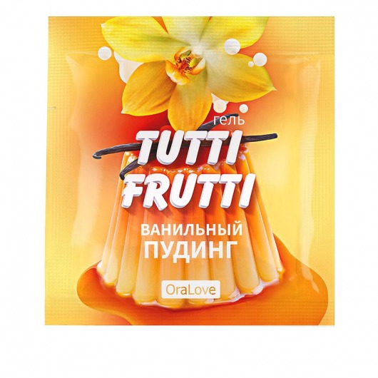 Пробник гель-смазки Tutti-frutti со вкусом ванильного пудинга - 4 гр. - Биоритм - купить с доставкой в Пскове