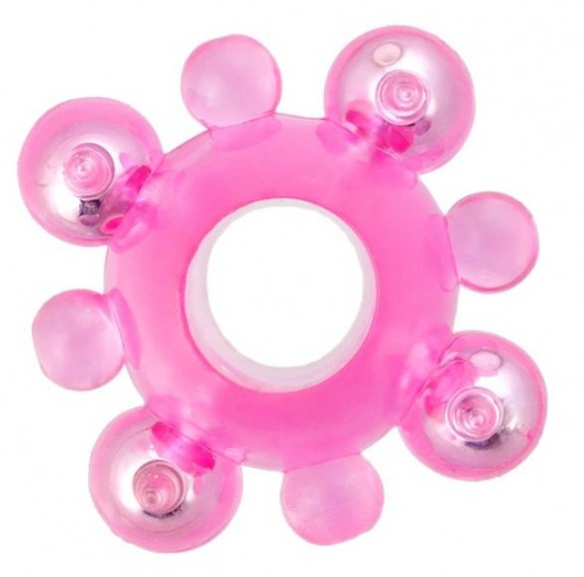 Эрекционное кольцо c бусинками - Toyfa Basic - в Пскове купить с доставкой