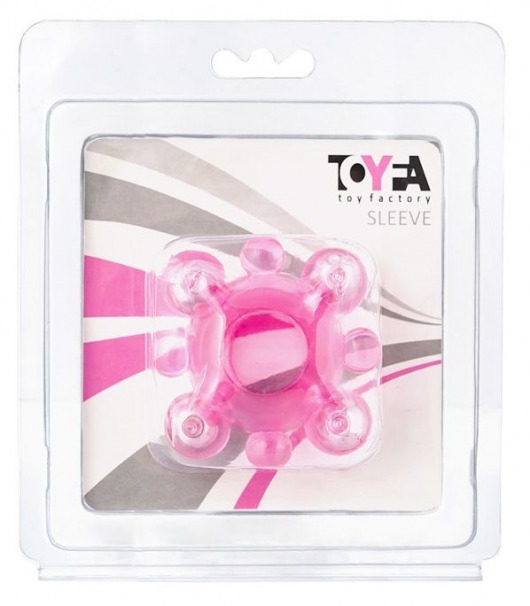 Эрекционное кольцо c бусинками - Toyfa Basic - в Пскове купить с доставкой