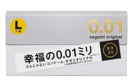 Презервативы Sagami Original 0.02 L-size увеличенного размера - 5 шт. - Sagami - купить с доставкой в Пскове