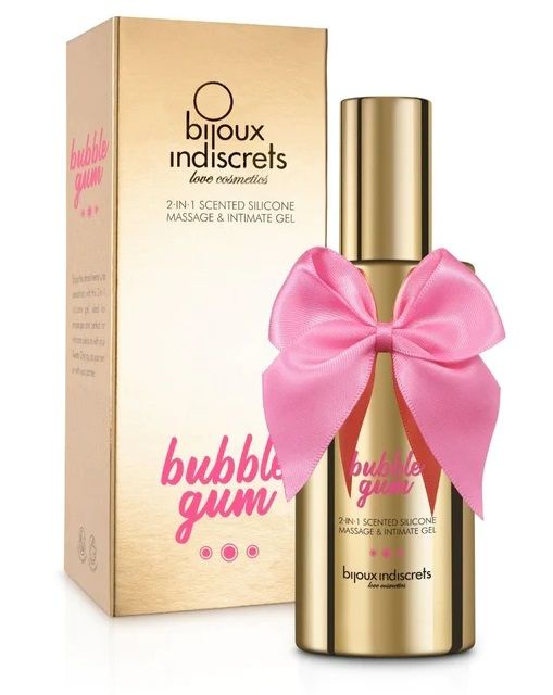 Гель с ароматом жвачки Bubblegum 2-in-1 Scented Silicone Massage And Intimate Gel - 100 мл. - Bijoux Indiscrets - купить с доставкой в Пскове