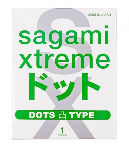 Презерватив Sagami Xtreme Type-E с точками - 1 шт. - Sagami - купить с доставкой в Пскове