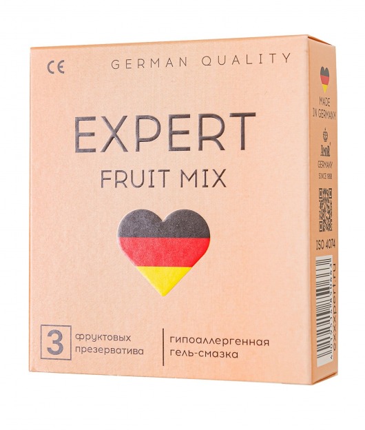 Ароматизированные презервативы EXPERT Fruit Mix - 3 шт. - Expert - купить с доставкой в Пскове