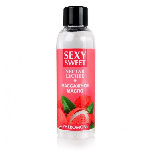 Массажное масло Sexy Sweet Nectar Lychee с феромонами и ароматом личи - 75 мл. - Биоритм - купить с доставкой в Пскове