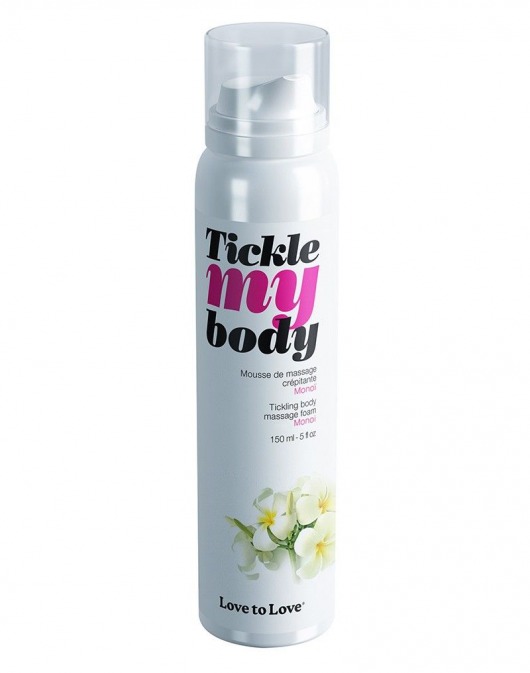 Массажная хрустящая пенка Tickle My Body Monoi с ароматом моной - 150 мл. - Love to Love - купить с доставкой в Пскове