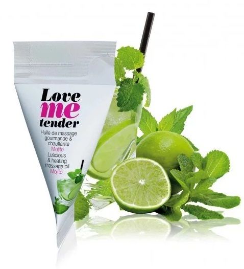 Съедобное согревающее массажное масло Love Me Tender Mojito с ароматом мохито - 10 мл. - Love to Love - купить с доставкой в Пскове