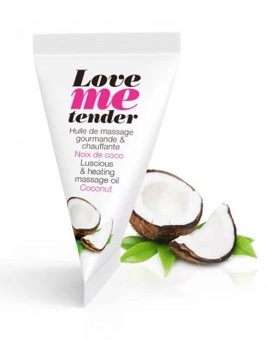 Съедобное согревающее массажное масло Love Me Tender Cocos с ароматом кокоса - 10 мл. - Love to Love - купить с доставкой в Пскове