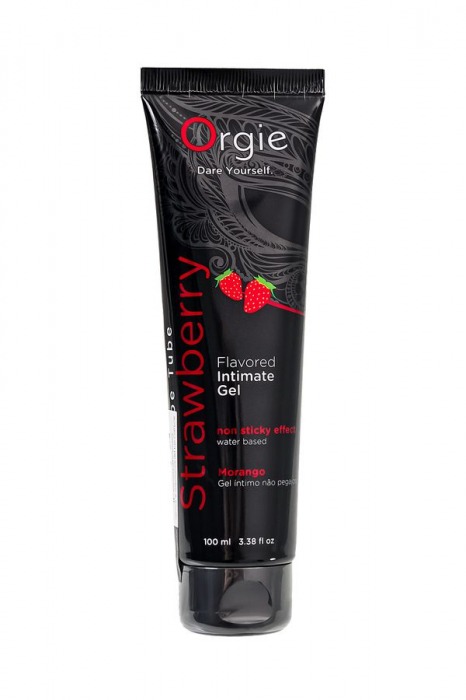 Интимный гель на водной основе Lube Tube Strawberry с клубничным вкусом - 100 мл. - ORGIE - купить с доставкой в Пскове