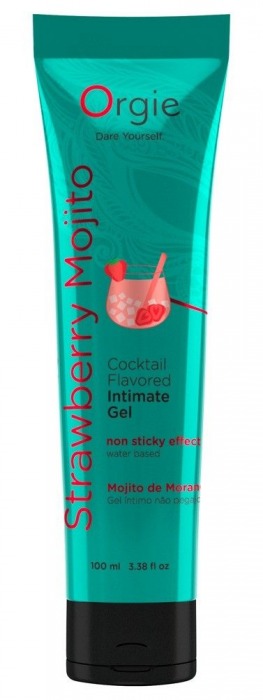 Съедобный интимный гель Orgie Lube Tube Cocktail Strawberry Mojito - 100 мл. - ORGIE - купить с доставкой в Пскове