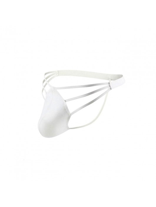 Белые сексуальные трусы-стринги на тонких бретелях - Romeo Rossi купить с доставкой