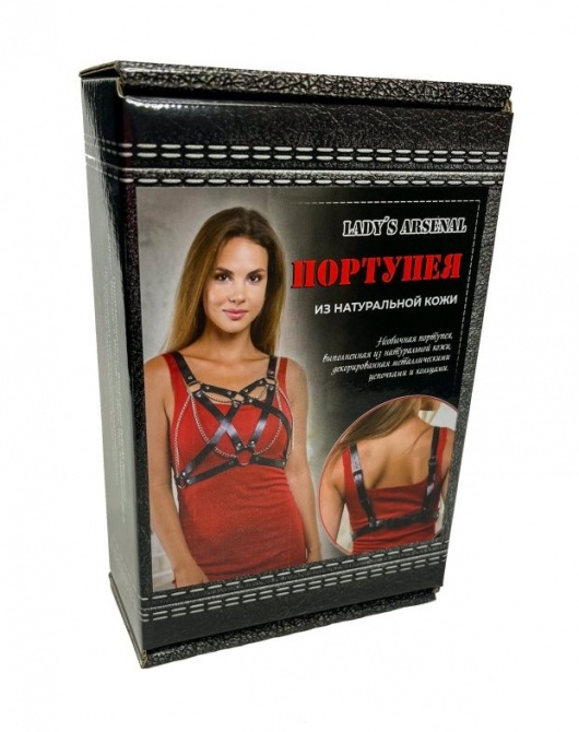 Портупея из натуральной кожи с цепочками - БДСМ Арсенал - купить с доставкой в Пскове