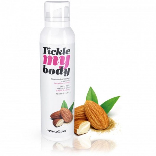 Массажная хрустящая пенка Tickle My Body Sweet Almonds с ароматом миндаля - 150 мл. - Love to Love - купить с доставкой в Пскове