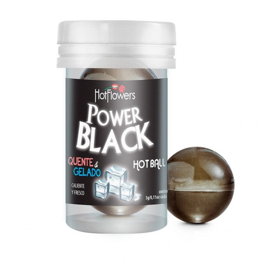 Интимный гель Power Black Hot Ball с охлаждающе-разогревающим эффектом (2 шарика по 3 гр.) - HotFlowers - купить с доставкой в Пскове