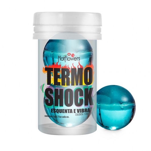 Интимный гель Termo Shock Hot Ball с разогревающе-покалывающим эффектом (2 шарика по 3 гр.) - HotFlowers - купить с доставкой в Пскове