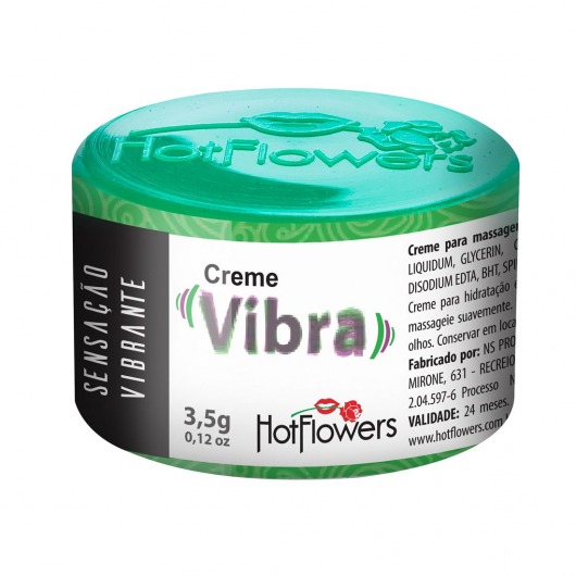 Возбуждающий крем Vibra с эффектом вибрации - 3,5 гр. - HotFlowers - купить с доставкой в Пскове