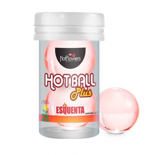 Лубрикант на масляной основе Hot Ball Plus с разогревающим эффектом (2 шарика по 3 гр.) - HotFlowers - купить с доставкой в Пскове